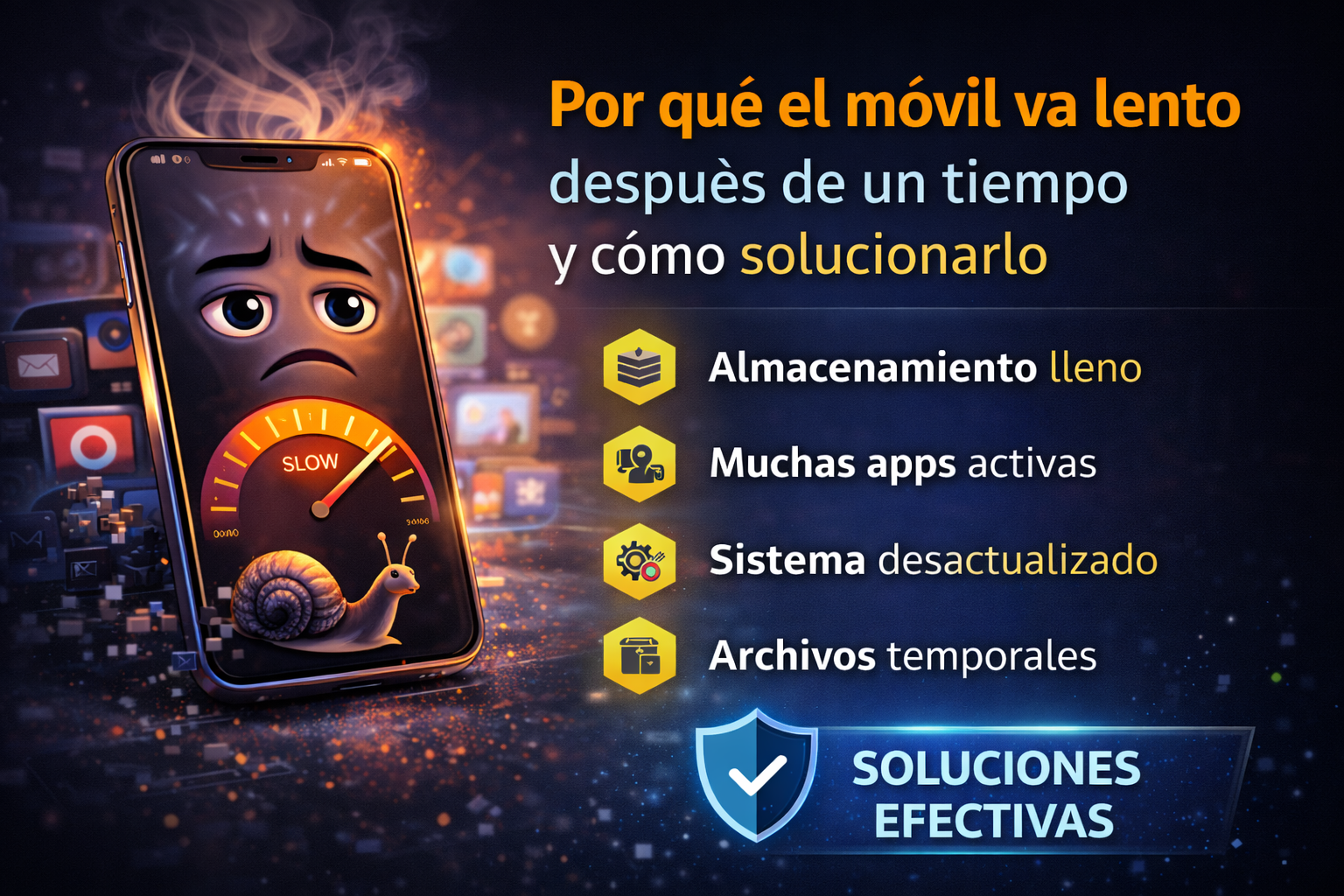 Por qué el móvil va lento después de un tiempo y cómo solucionarlo