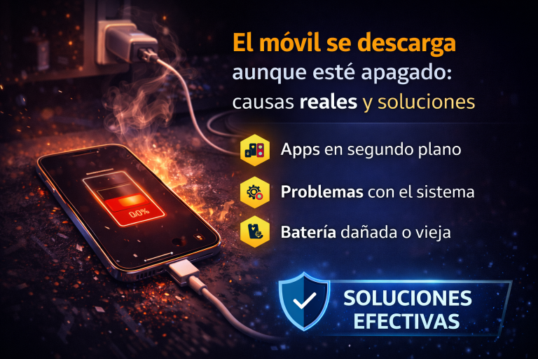 El móvil se descarga aunque esté apagado: causas reales y soluciones